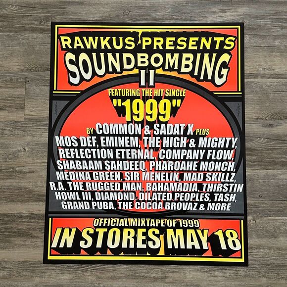 RAWKUS RECORDS Other - Vintage Promotional Poster Rawkus Records Sound Bombing 2